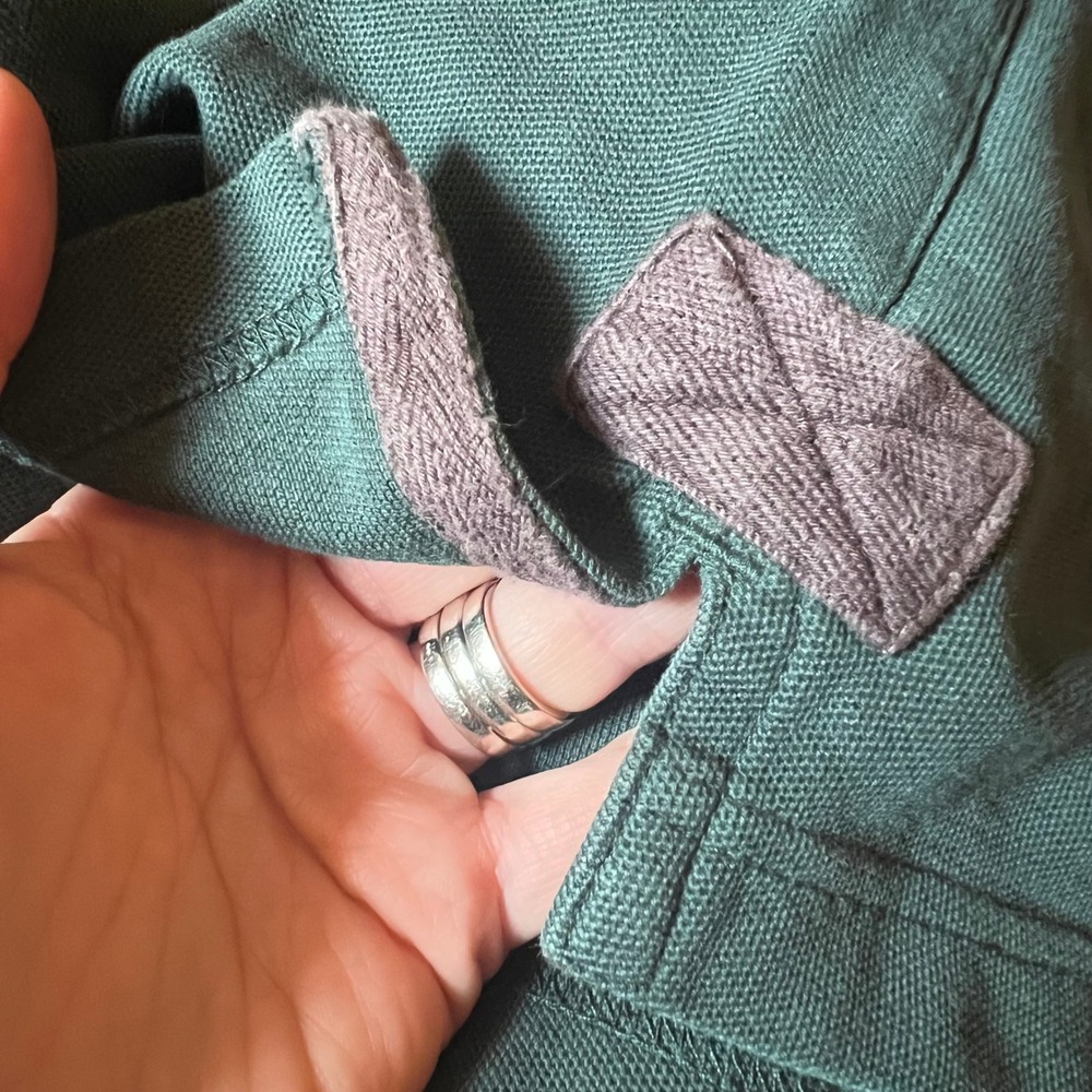 Orvis Mens Long Sleeve Dark Green Cotton Polo Shirt Size XL Embroidered Logo - Picture 5 of 8